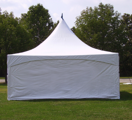 8'x20' White Solid Sidewall