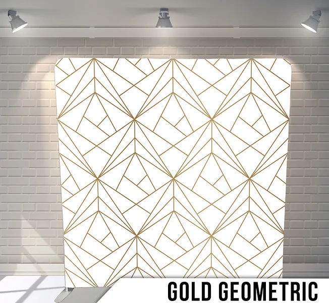 Gold Geometric Photo Backdrop