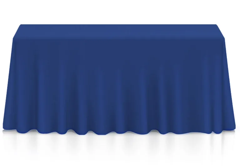 90in x 156in Royal Blue Polyester Linen