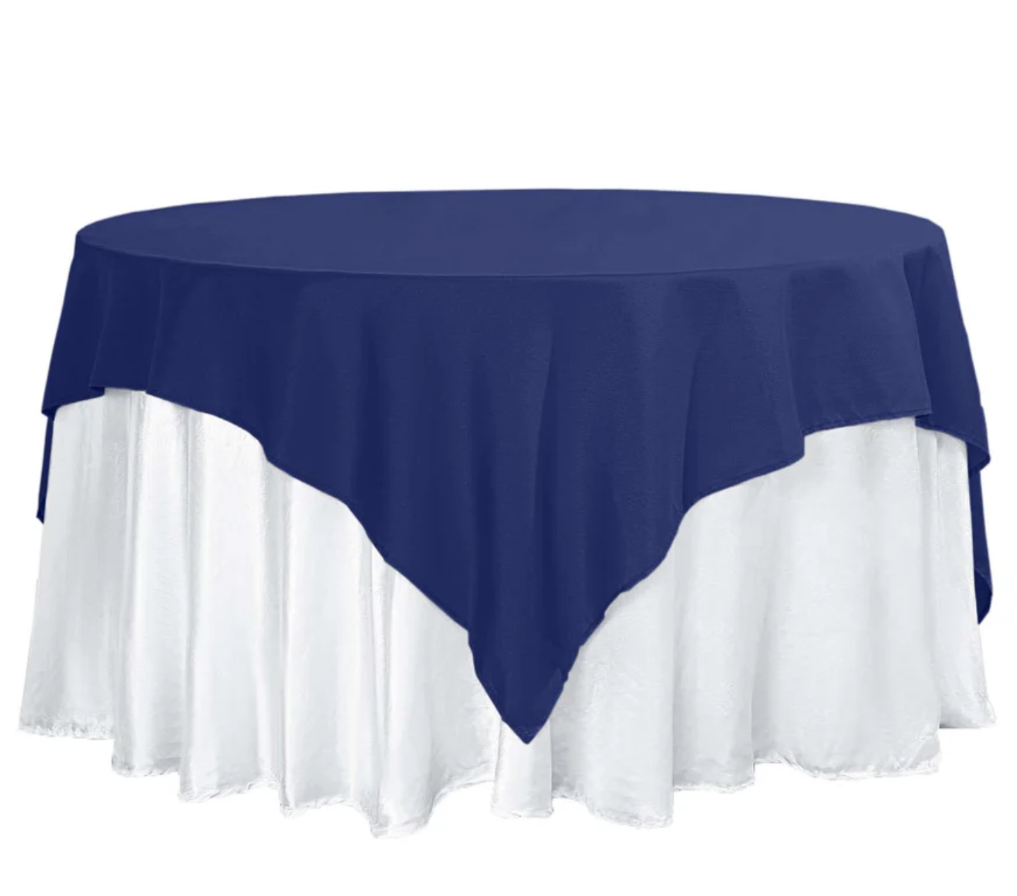 70in x 70in Navy Blue Table Overlay