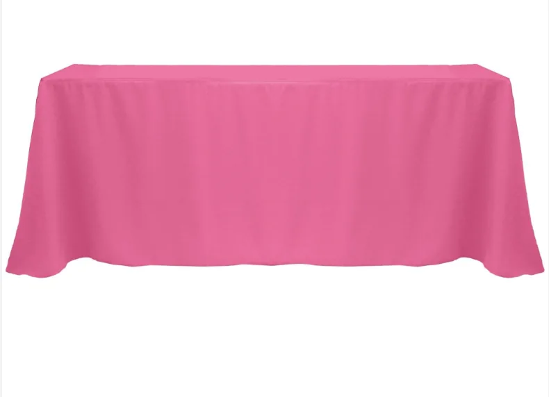 90in x 156in Hot Pink Polyester Linen
