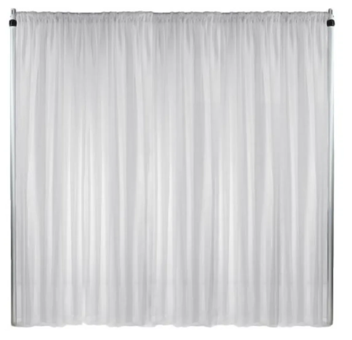 8ft x 12ft White Sheer Pipe and Drape Panel